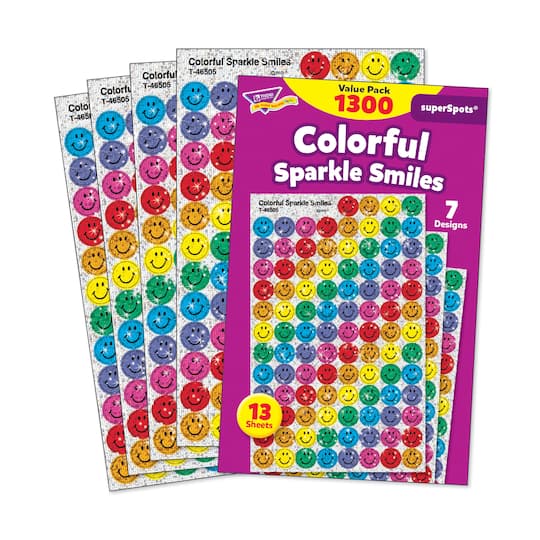 Trend Enterprises&#xAE; superSpots&#xAE; Multicolor Sparkle Smiles, 3 Pack Bundle